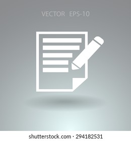 Flat  icon of notes