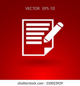 Flat  icon of notes