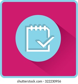 Flat icon of notes