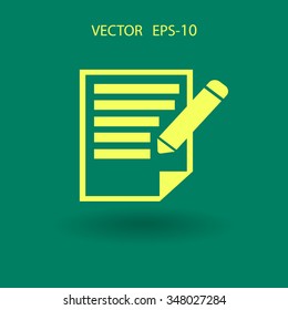 Flat  icon of notes