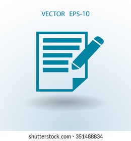 Flat  icon of notes