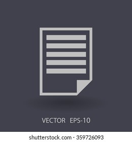 Flat icon of notes