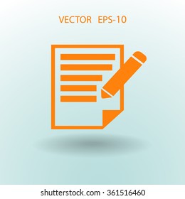 Flat  icon of notes