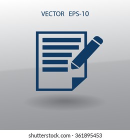 Flat  icon of notes