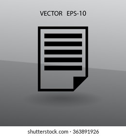 Flat icon of notes