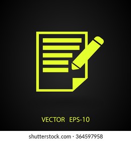 Flat  icon of notes