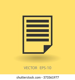 Flat icon of notes