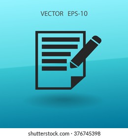 Flat  icon of notes