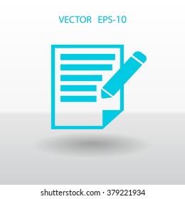Flat  icon of notes