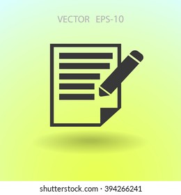 Flat  icon of notes