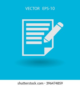 Flat  icon of notes