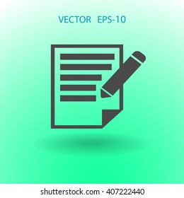 Flat  icon of notes