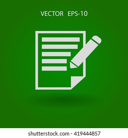 Flat  icon of notes