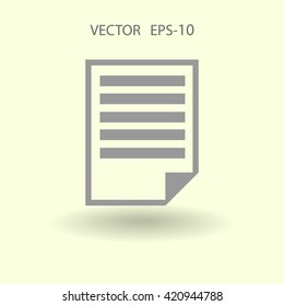 Flat icon of notes