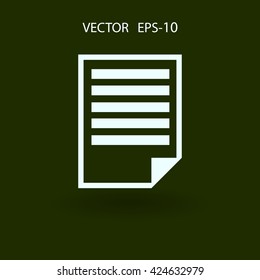 Flat icon of notes