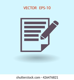 Flat  icon of notes
