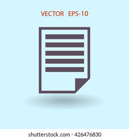Flat icon of notes