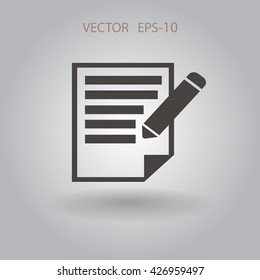 Flat  icon of notes