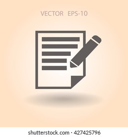 Flat  icon of notes