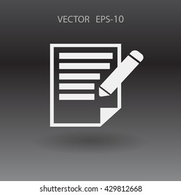 Flat  icon of notes