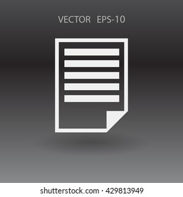 Flat icon of notes