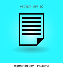 Flat icon of notes