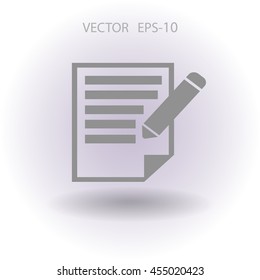 Flat  icon of notes