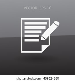 Flat  icon of notes