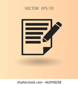 Flat  icon of notes