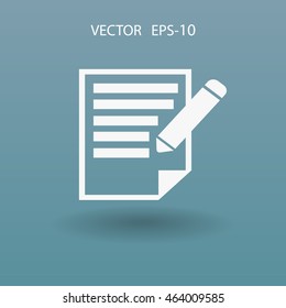 Flat  icon of notes