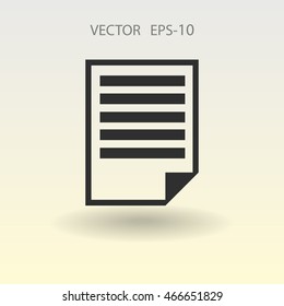 Flat icon of notes