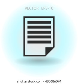 Flat icon of notes