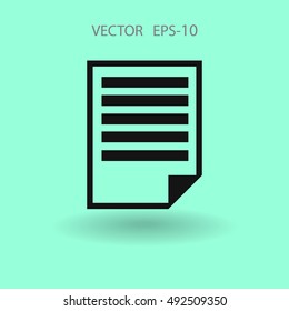 Flat icon of notes
