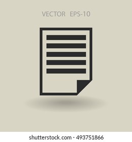 Flat icon of notes