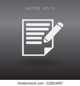 Flat  icon of notes
