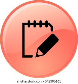 Flat icon of notes