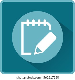 Flat icon of notes