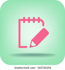 Flat icon of notes
