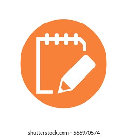 Flat icon of notes
