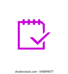 Flat icon of notes