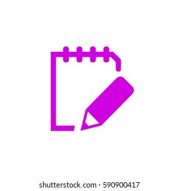 Flat icon of notes