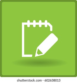Flat icon of notes