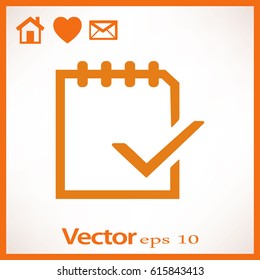 Flat icon of notes