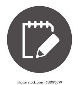 Flat icon of notes