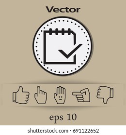 Flat icon of notes