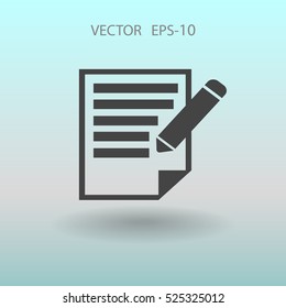 Flat  icon of notes. vector illustration
