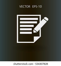 Flat  icon of notes. vector illustration