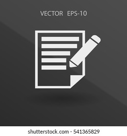 Flat  icon of notes. vector illustration