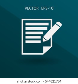 Flat  icon of notes. vector illustration