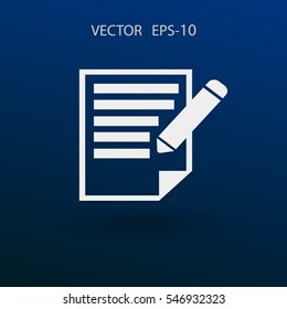 Flat  icon of notes. vector illustration